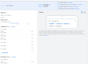 Creating Google responsive search ads