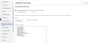 negative-keyword